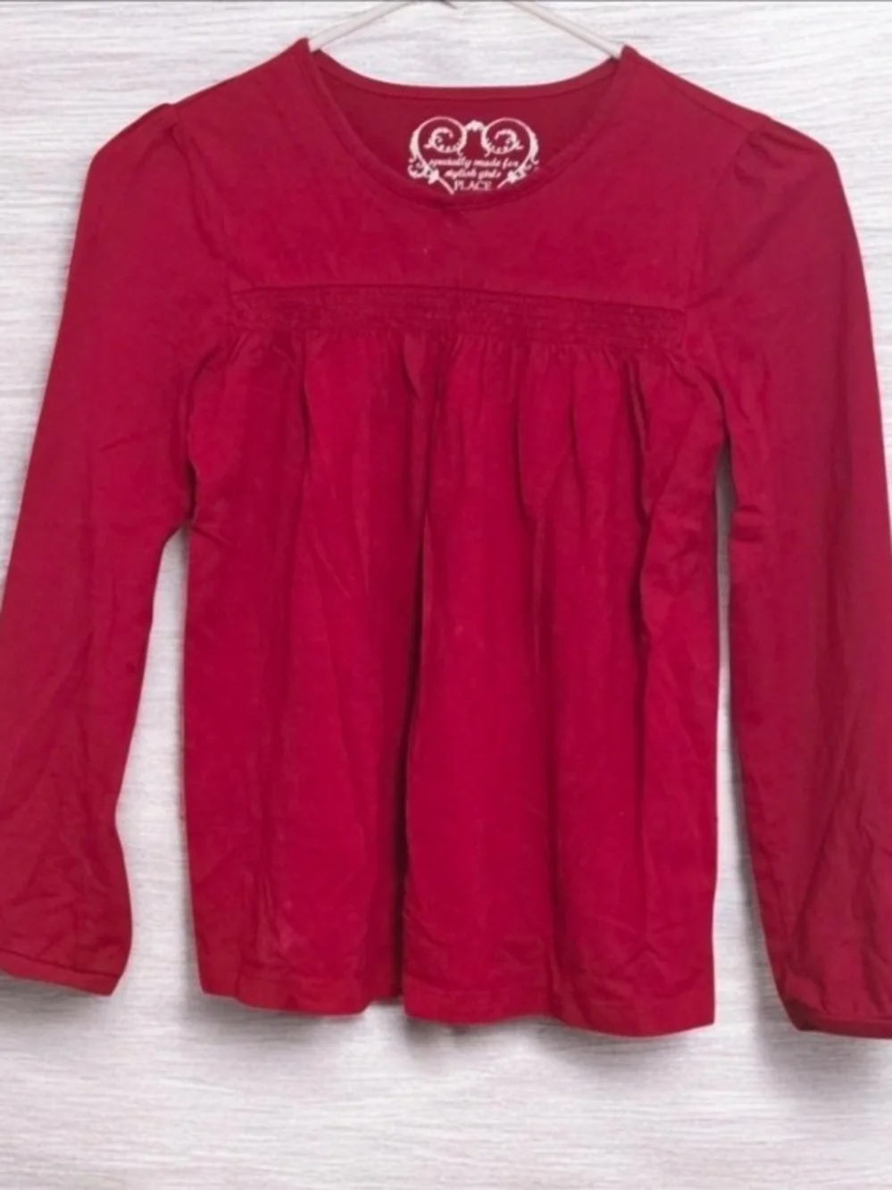 MAROON THE CHILDREN PLACE FASHION GIRL TOP WITH LONG SLEEVES